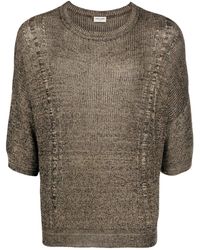 Saint Laurent - Top con media manga - Lyst