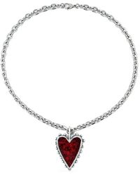 POISONED HEARTS - Heart-Pendant Chain Necklace - Lyst
