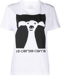 10 Corso Como - Dog-print Short-sleeved T-shirt - Lyst