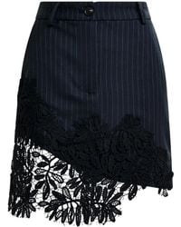 Essentiel Antwerp - Asymmetrischer Rock mit Nadelstreifen - Lyst