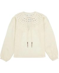 Fortela - Embroidered Linen Blouse - Lyst