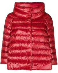 Herno Chaqueta acolchada con cierre frontal - Rojo
