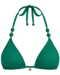 Banana Moon - Bead-Embellished Ribbed Bikini Top - Lyst