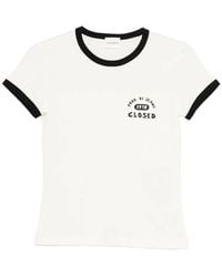 Closed - Camiseta Con Ribete En Contraste - Lyst