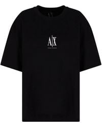 ARMANI EXCHANGE - Logo-Embroidered T-Shirt - Lyst