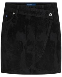 KARL LAGERFELD - Velvet Denim Mini Skirt - Lyst