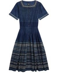 RRL - Luciana Button-Up Jurk Met Borduurwerk - Lyst