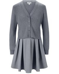 STAUD - Milo Midi-Jurk Met V-Hals - Lyst