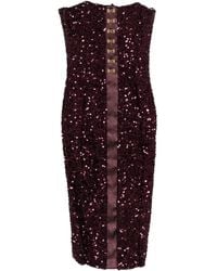 Elisabetta Franchi - Sequin-Embellished Midi Dress - Lyst