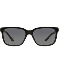 Versace Eyewear Eckige Sonnenbrille mit Cut-Outs - Schwarz