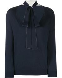 RED Valentino - Blue Shirt With V-neck - Lyst