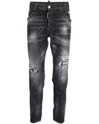 DSquared² - Black Easy Wash Tidy Biker Jeans - Lyst