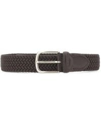 Alberto Luti - Woven Leather-Trim Belt - Lyst