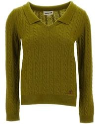 ShuShu/Tong - Cable-Knit V-Neck Sweater - Lyst