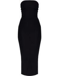 Entire studios - Strapless Ribbed Midi Dress - Lyst