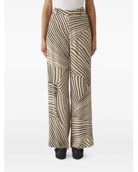 PT Torino - Abstract-Print Wide-Leg Trousers - Lyst