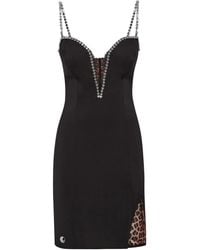 Philipp Plein - Crystal-Embellished Minidress - Lyst