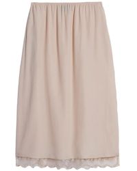 Simone Rocha - Negligee Midi-Rok Met Kanten Afwerking - Lyst