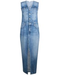 Liu Jo - Long Denim Dress - Lyst