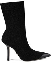 Kurt Geiger - 95Mm Regent Point Metallic-Pointed Sock Boots - Lyst