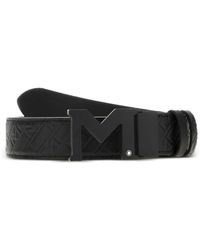 Montblanc - Leren Riem Met M-Reliëf - Lyst