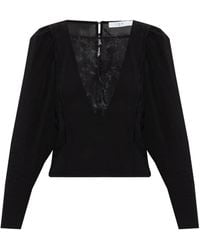 IRO - Blouse Met Kanten Vlakken - Lyst