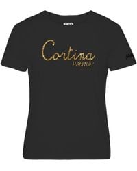 MC2 Saint Barth - Glitter-Effect Logo-Print T-Shirt - Lyst