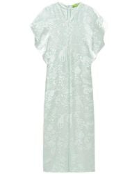 Shanghai Tang - Tang Jacquard Silk Midi Dress - Lyst