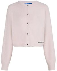 KARL LAGERFELD - Logo-Detail Cardigan - Lyst