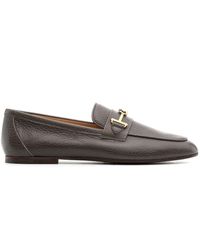 Tod's - T-ring Leather Loafers - Lyst