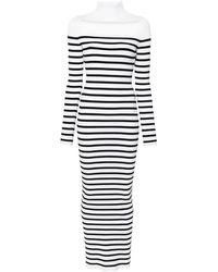 Jean Paul Gaultier - ホワイト&ネイビー The Knit Marinière マキシワンピース - Lyst