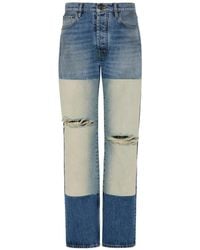 Maison Margiela - Distressed-Detail Patchwork Denim Jeans - Lyst
