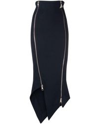 The Attico - Zip-embellished Asymmetric Skirt - Lyst