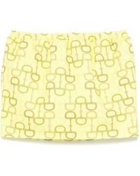Gucci - Printed Cotton Mini Skirt - Lyst