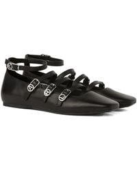 KARL LAGERFELD - Konnie Four-Strap Buckle Flats - Lyst