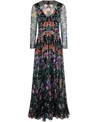 Valentino Garavani - Floral Long-Sleeved Maxi Dress - Lyst