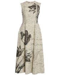 Erdem - Robe Mi-Longue Sans Manches À Fleurs - Lyst