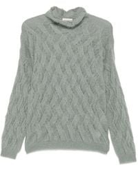 Semicouture - Elsa Cable-Knit Roll-Neck Sweater - Lyst