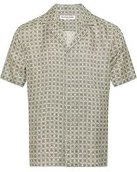 Orlebar Brown - Maitan Geometric-Pattern Silk Shirt - Lyst