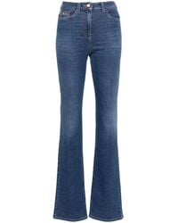 Elisabetta Franchi - Bootcut-Jeans mit hohem Bund - Lyst