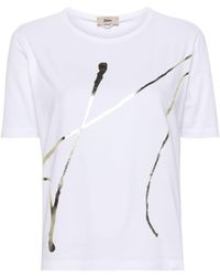 Herno - Logo-Print Cotton T-Shirt - Lyst