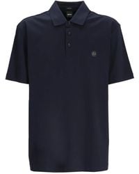 BOSS - Poloshirt Mit Logo-Patch - Lyst