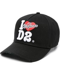 DSquared² - Distressed Logo-Detail Baseball Cap - Lyst