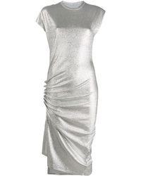 Rabanne - Metallic Ruched Side Dress - Lyst