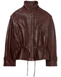 Claudie Pierlot - Wide-Cut Leather Jacket - Lyst