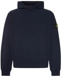 Stone Island - Logo-Patch Long-Sleeve Hoodie - Lyst
