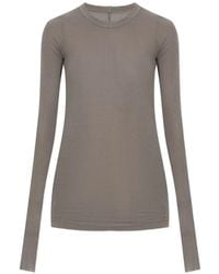 Rick Owens - Ribbed-Knit Long-Sleeve T-Shirt - Lyst
