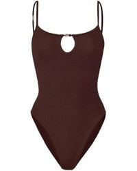Hunza G - Mia Crinkle-Effect Swimsuit - Lyst