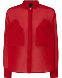 Pinko - Sheer Long Sleeve Shirt - Lyst