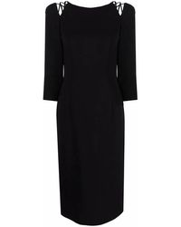 Alberta Ferretti - Strap-Detail Knee-Length Dress - Lyst
